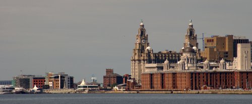 A057-235 Liverpool UNESCO World Heritage Site Liverpool Waterfront as seen having travelled from Salford Quays on the Ferry - great trip to do Guy Woodland 1989-2011