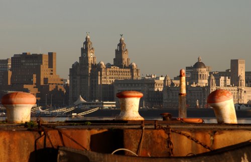 B004-43 Liverpool UNESCO World Heritage Site Liverpool Waterfront from Camel Lairds Guy Woodland 1989-2011