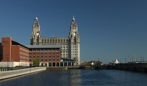 C046-029 Liverpool UNESCO World Heritage Site The Crowne Plaza arrives at the Liverpool Waterfront Guy Woodland 1989-2011