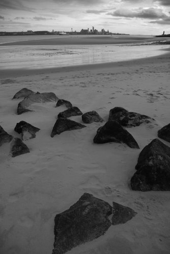 G011-02 Liverpool UNESCO World Heritage Site Liverpool beach but its on Wirral Guy Woodland 1989-2011