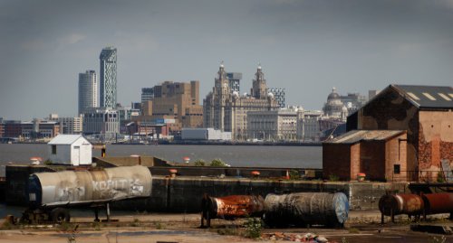 G102-52 Liverpool UNESCO World Heritage Site Liverpool Waterfront probably a modern city/waterfront but aspects of Camel Lairds could be improved Guy Woodland 1989-2011